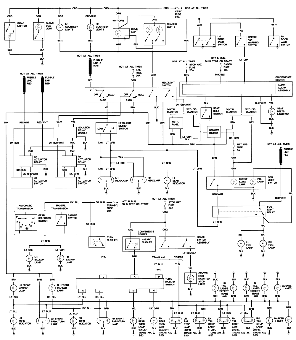 1986 Camaro Wiring Diagram
