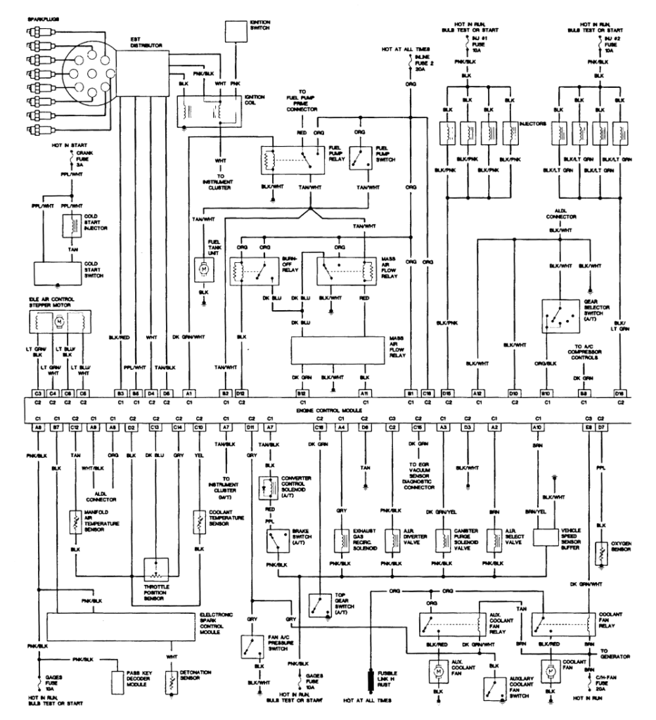 Fig37_1988_5_7L_Tuned_Port_Injection_engine_wiring