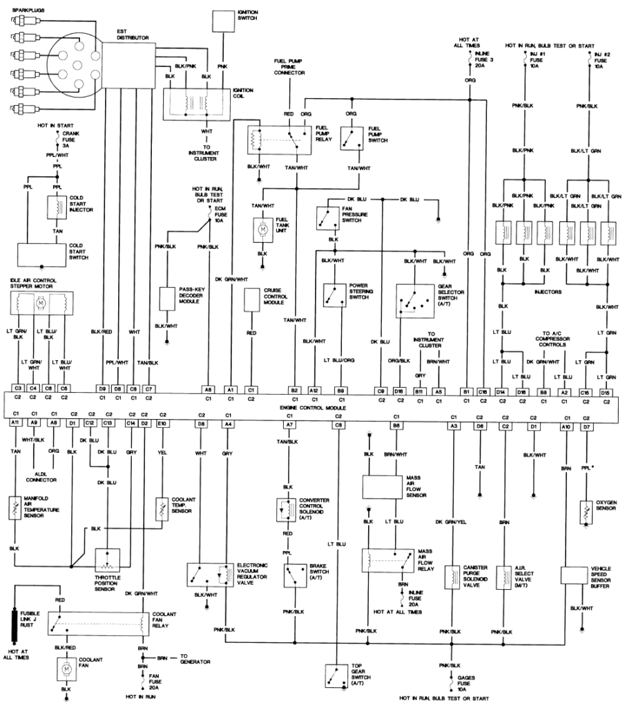 Fig28_1987_2_8L_fuel_injected_engine_wiring