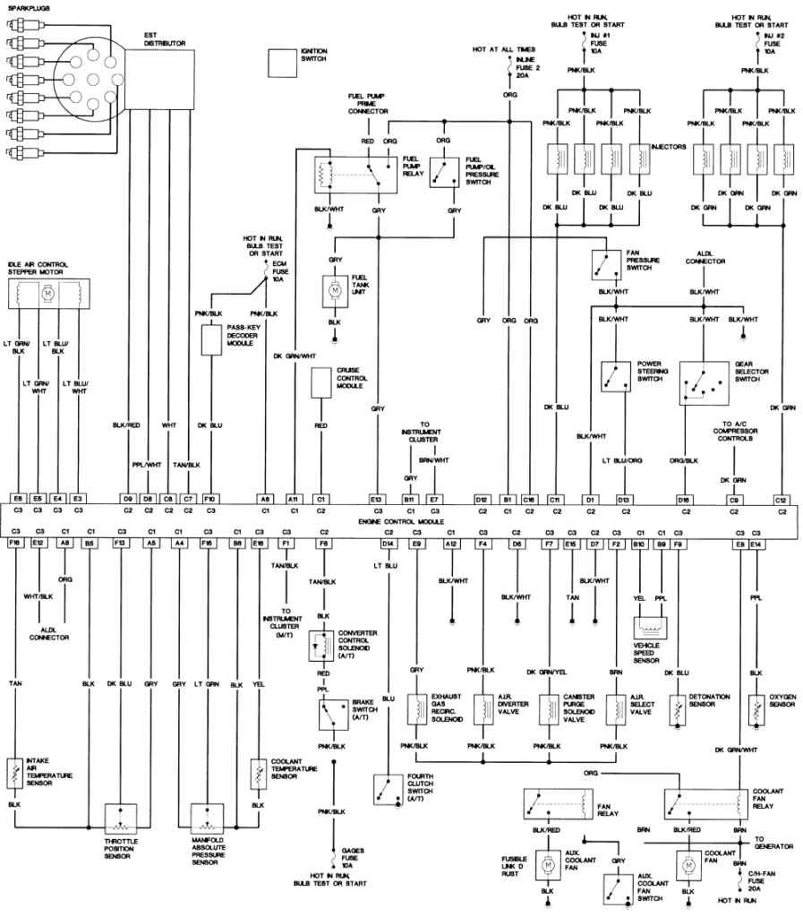 Fig49_1990_5_7L_Tuned_Port_Injection_engine_wiring
