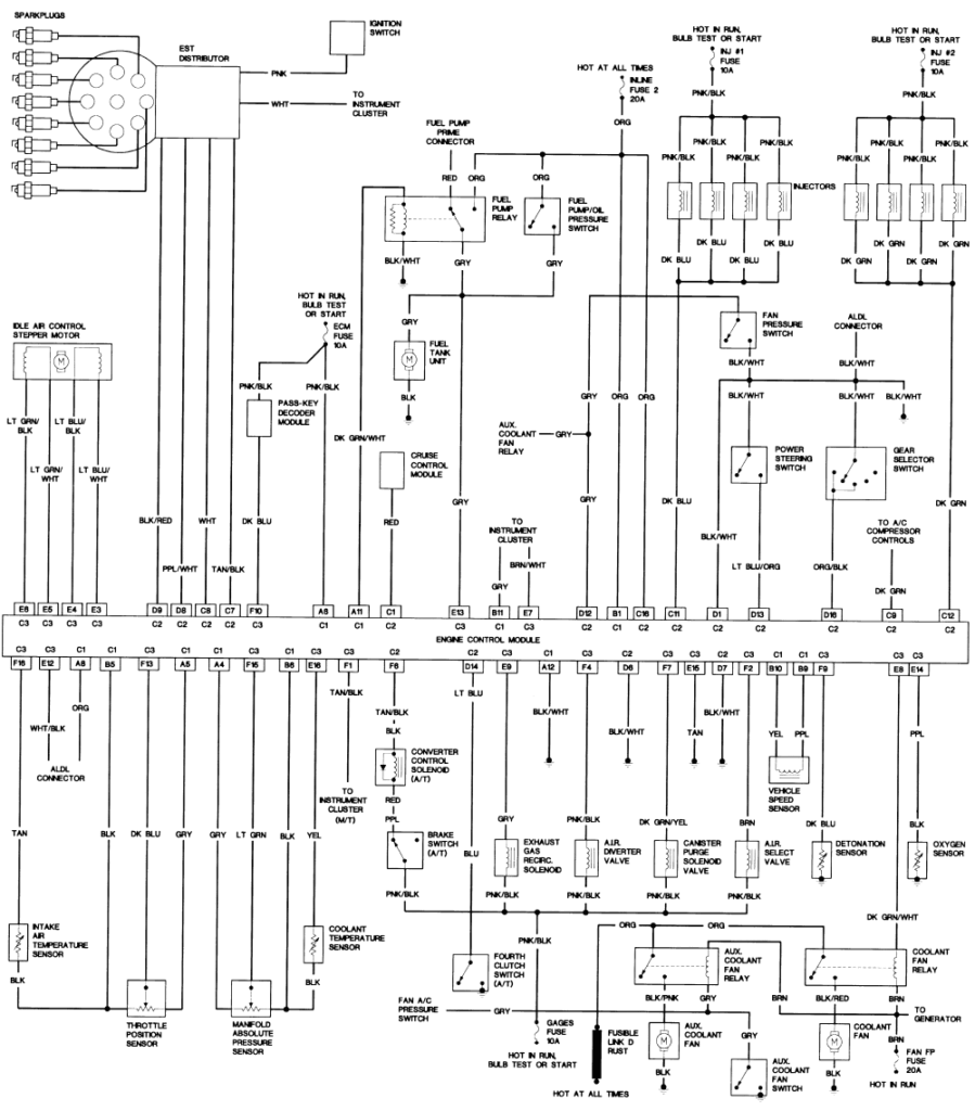 Fig55_1991_5_7L_Tuned_Port_Injection_engine_wiring