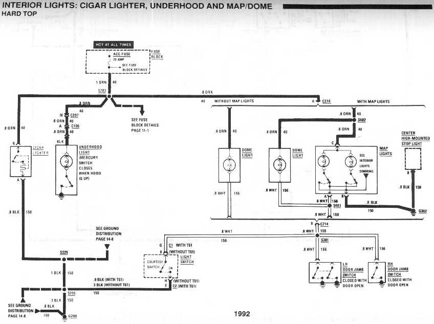 diagram_1992_interior_lights_cigar_lighter_underhood_and_map_dome_hardtop