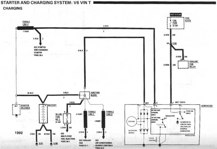 diagram_1992_starter_and_charging_system_V6_vinT_charging