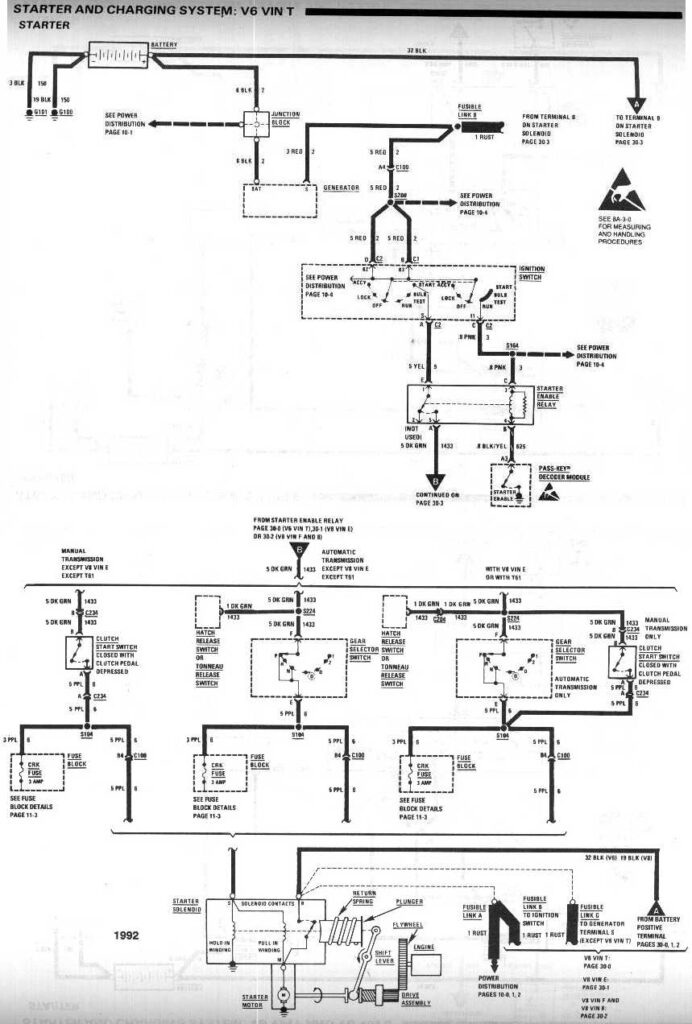diagram_1992_starter_and_charging_system_V6_vinT_starter