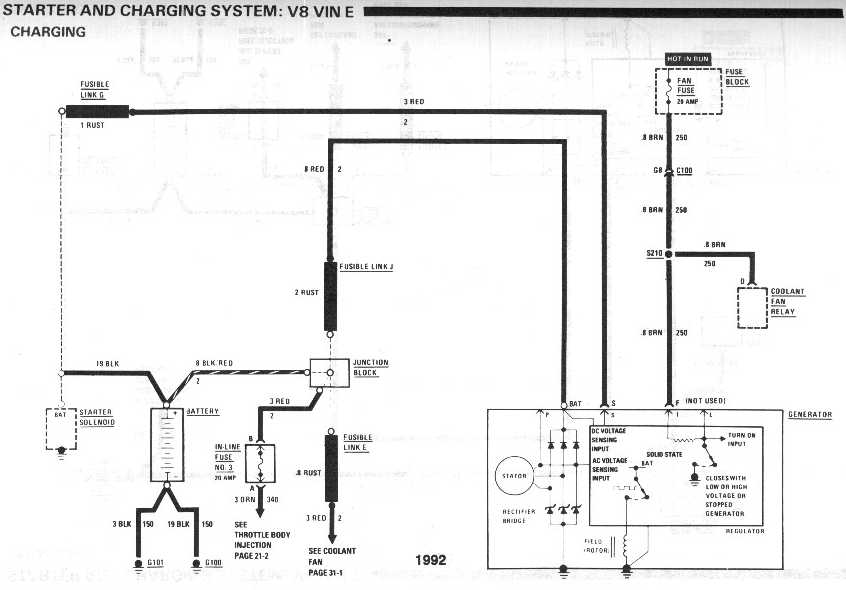 diagram_1992_starter_and_charging_system_V8_vinE_charging